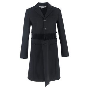 Comme Des Garçons Panelled Single-Breasted Coat in Black Wool